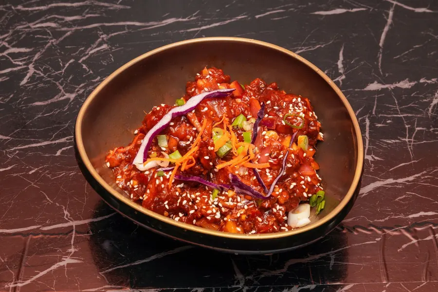 N.Veg Sizzler · Schezwan Chicken + Fries